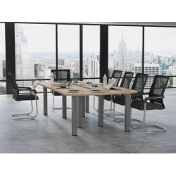 Krzesła Milano (10 szt ) i Stół konferencyjny  264x138cm RUMBA 10